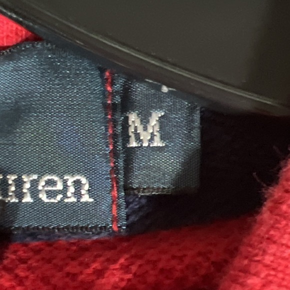 Polo Ralph Lauren VINTAGE SS Rugby Polo Men's M Red Blue Colorblock Yellow Pony - Picture 12 of 16